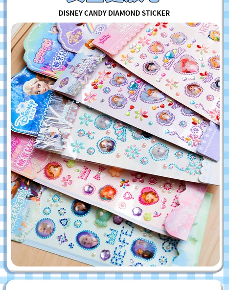 3D Prenses Elsa Sticker Seti - Şeker Macunu Buz ve Kar Prensesi A Sophia - Resim 11