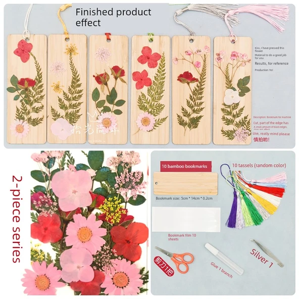 DIY Bitki Örneği Ayraç Malzeme Paketi - 28 Çiçek - 10 Ayraç Malzeme Paketi Suit 1
