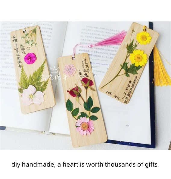 DIY Bitki Örneği Ayraç Malzeme Paketi - 12 Çiçek - 4 Ayraç Malzeme Paketi Suit M - Resim 8