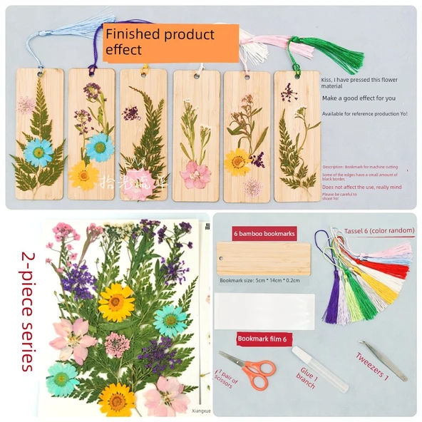 DIY Bitki Örneği Ayraç Malzeme Paketi - 22 Çiçek - 6 Ayraç Malzeme Paketi Suit 4
