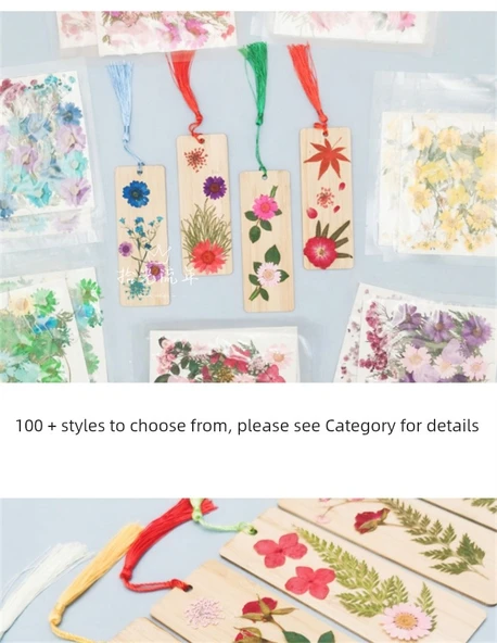 DIY Bitki Örneği Ayraç Malzeme Paketi - 12 Çiçek - 4 Ayraç Malzeme Paketi Suit M - Resim 12