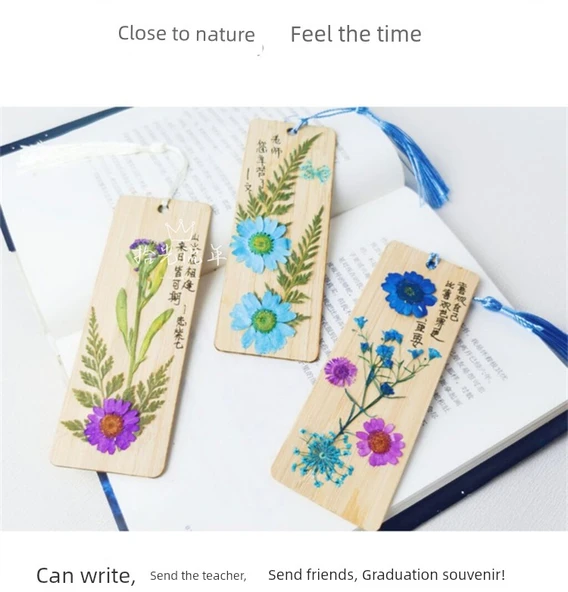 DIY Bitki Örneği Ayraç Malzeme Paketi - 12 Çiçek - 4 Ayraç Malzeme Paketi Suit M - Resim 7