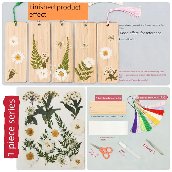 DIY Bitki Örneği Ayraç Malzeme Paketi - 15 Çiçek - 5 Ayraç Malzeme Paketi Suit 4