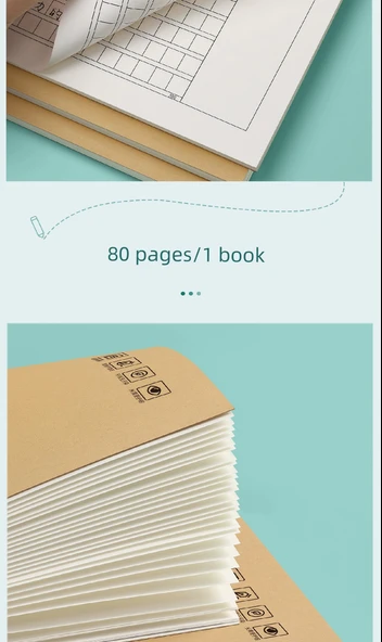 16K Kompozisyon Defteri - 400 Kareli + Matematik + İngilizce + Çince - 5 Adet - Resim 11