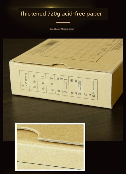 Kapaklı Arşiv Kutusu - 1 Adet - 29.9x21.2cm - Köşeli - 8