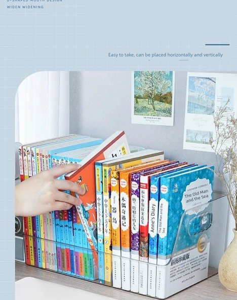 Büyük Kapasiteli Kalın Şeffaf Plastik Depolama Kutusu - Uygulama Kalın - Uzatma Uzunluğu Artırılmış/2/Çıkartma Gönderilir (A4 Kitap Alabilir) - 12