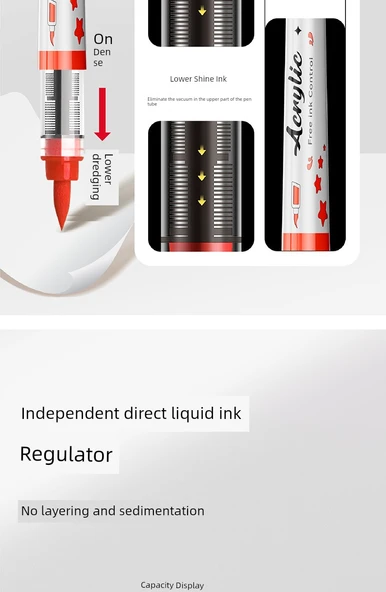 Akrilik Marker Kalemi - Yumuşak Uç - 24 Renk - Rulo Çanta - 9