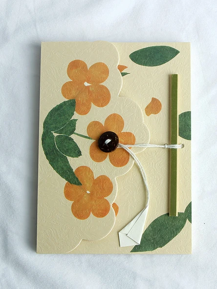 El Yapımı Retro Günlük Defteri - Kızıl Geyik - 32 Sayfa - 11x15cm - 6