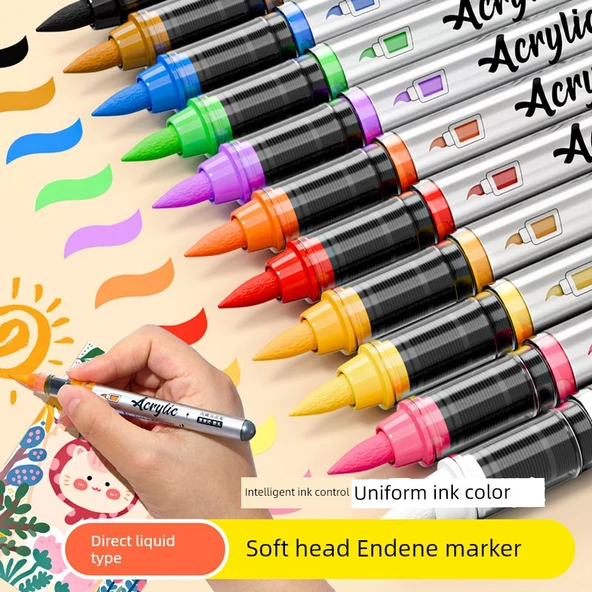 Akrilik Marker Kalemi - Kalın Oxford Çanta - 48 Renk - 2