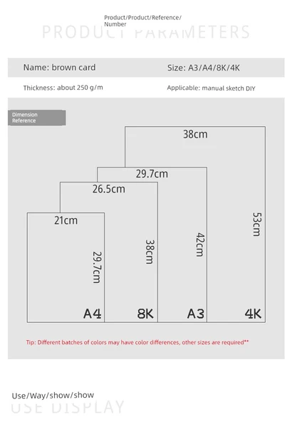 Kraft Karton Kağıt - Tam Açık (78*109cm) Kahverengi 5 Sayfa - 9