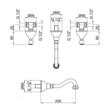 Webert Dorian 3 Deli̇kli̇ Ankastre Lavabo Bataryasi Altin - 2