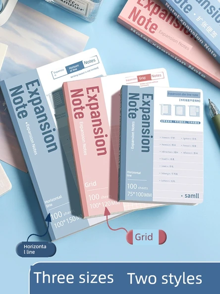 Genişletilebilir Yapışkan Notlar - Izgara - 2 Paket (Artan + Büyük) - 4