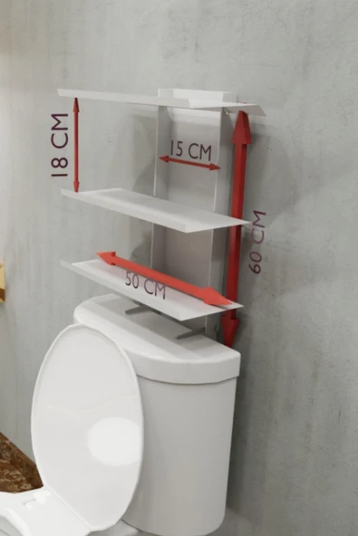 Risingmaber Siyah Klozet Üstü Raf, Organizer Tuvalet Kağıtlık ve WC Tuvalet Banyo Düzenleyici MT116S - 5