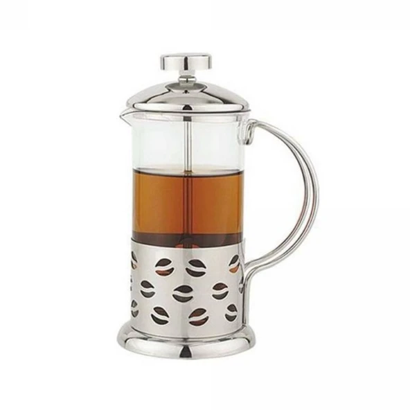 Çelik Kulplu Cam French Press - 350 ml - 4