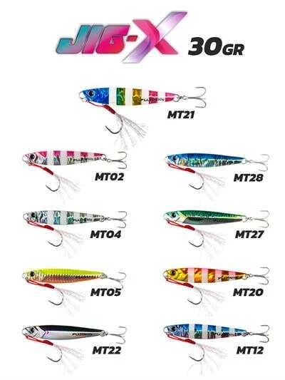Fujin Jig-X 30gr Light Jigging jig Yem  MT04 Zebra Glow