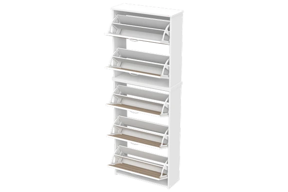 Modilayn VERVE Antre 72x 194 x 26 cm 5 Düşer Kapak 10 Göz Bölmeli Ayakkabılık - Resim 8