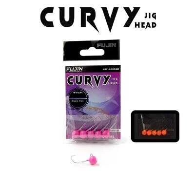 Fujin Curvy Pink Glow Jig Head  6 no 1,4gr