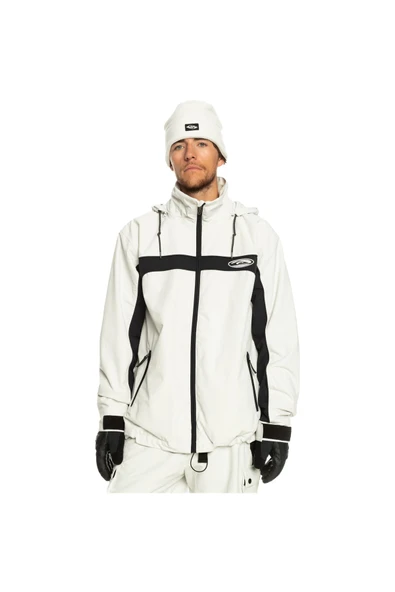 Erkek Snowboard Ceketi Live Wire Gri Kayak/snowboard Giyim