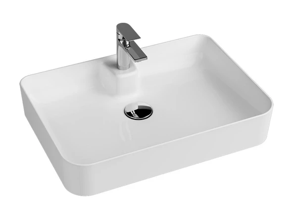 Rapid Line Tezgah Üstü Lavabo 42 x 60 cm – Geniş Yüzey, Yüksek Konfor - Tel ve Sifon Hediyeli