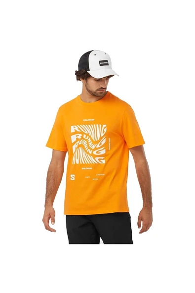 Lc2218800 Running Graphic Ss Tee Tişört Erkek T-shirt Turuncu
