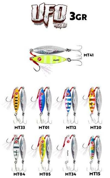 Fujin UFO Micro Jig 3gr  MT04 Zebra Glow - 11