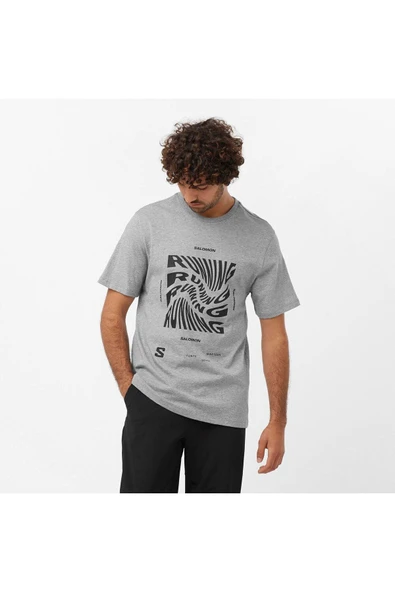 Runnıng Graphıc Ss Tee M Heather Grey Koşu T-shırt Lc2219000