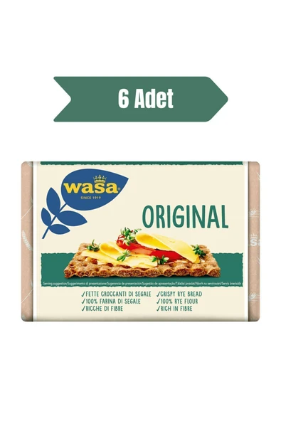 Sade Gevrek Ekmek Crispbread Original 275 gr 6 Adet