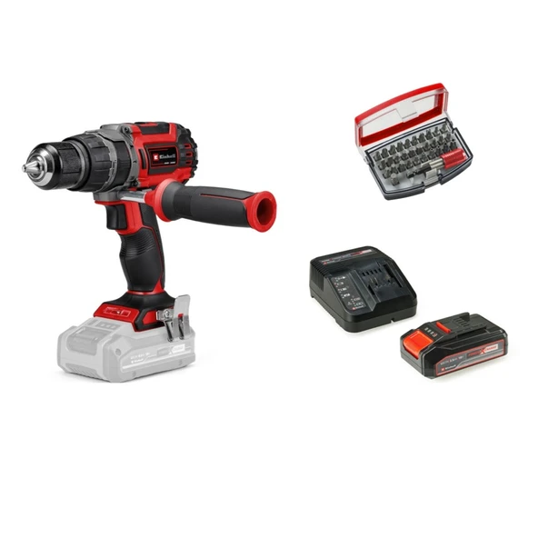 Einhell Tp-Cd 18/60 Li-I Bl Solo +1 x 2.5 Ah Akü ve 32 Parça Bits Uç Seti
