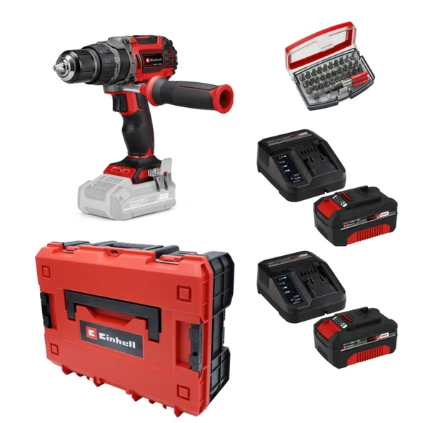 Einhell Tp-Cd 18/60 Li-I Bl Solo + 2 x 4 Ah Akü ve 32 Parça Bits Uç Seti (Çantalı)