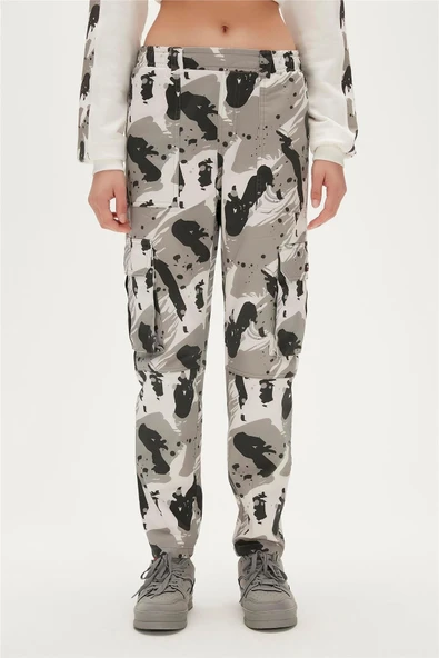 Gwen Cargo SweatPants Off-White Beyaz Kadın Pantolon
