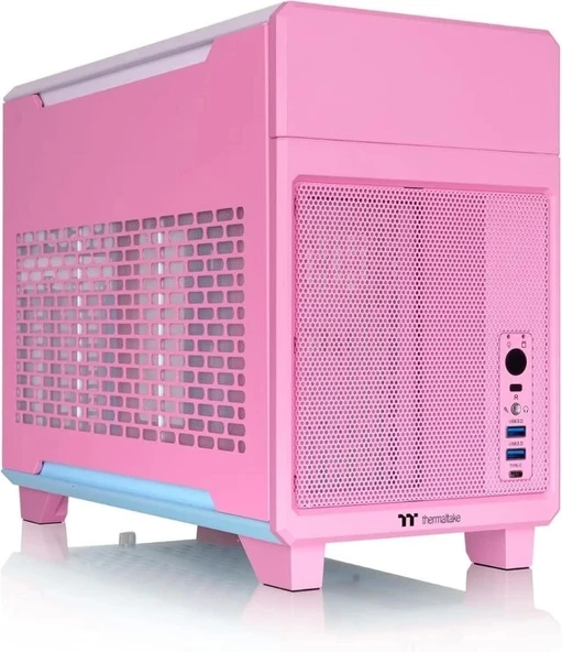 Thermaltake Core V21 SPCC Mikro ATX Mini ITX Cube Oyun Bilgisayarı Kasası TR100 Pink