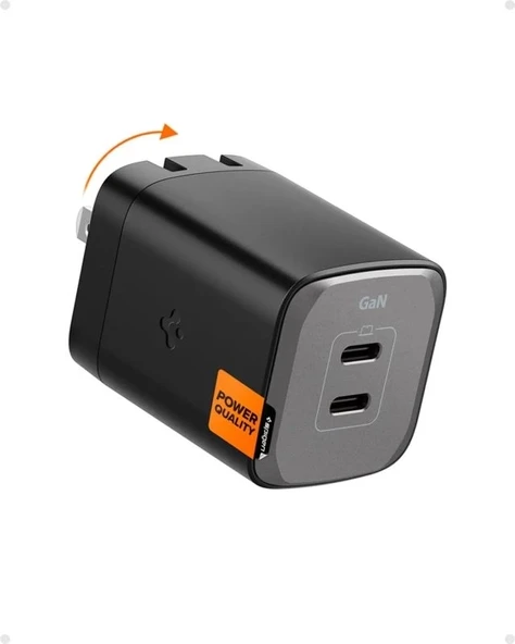 Spigen GaN III 352 35W 2 Bağlantı Noktalı Kompakt Katlanabilir Çift USB C Duvar Şarj Cihazı PD PPS - 2