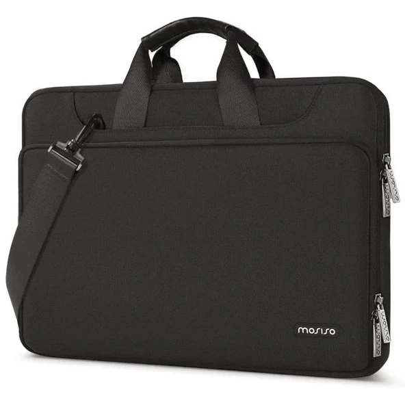 MOSISO 360 Koruyucu Laptop Omuz Çantası 16 inch Black