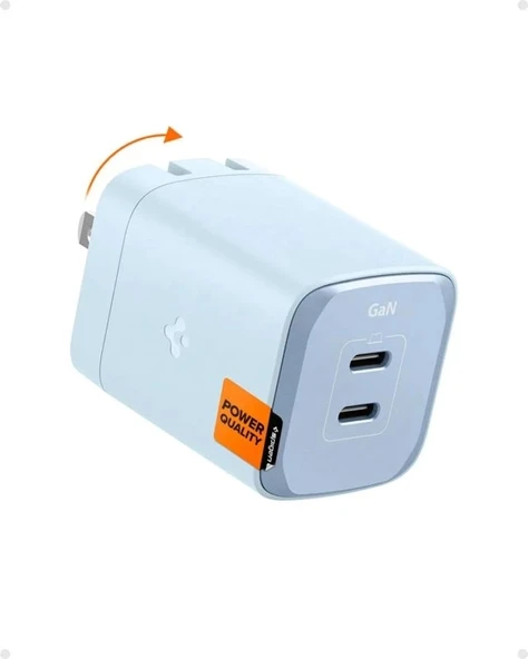 Spigen GaN III 352 35W 2 Bağlantı Noktalı Kompakt Katlanabilir Çift USB C Duvar Şarj Cihazı PD PPS - 6