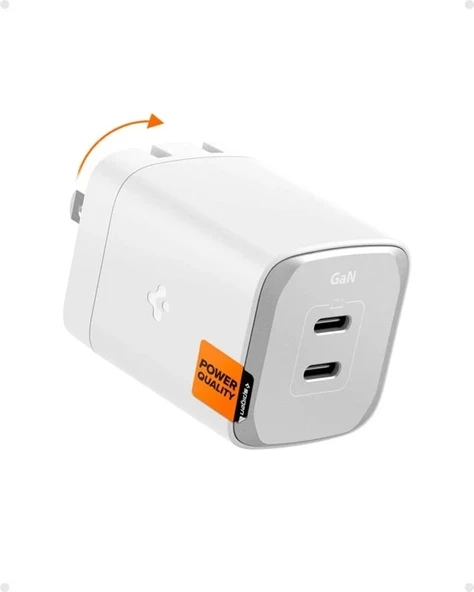 Spigen GaN III 352 35W 2 Bağlantı Noktalı Kompakt Katlanabilir Çift USB C Duvar Şarj Cihazı PD PPS - 6
