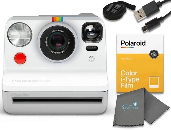Polaroid Gen 2 Now I-Tipi Anlık Film Kamerası Vintage White (Gen 2)