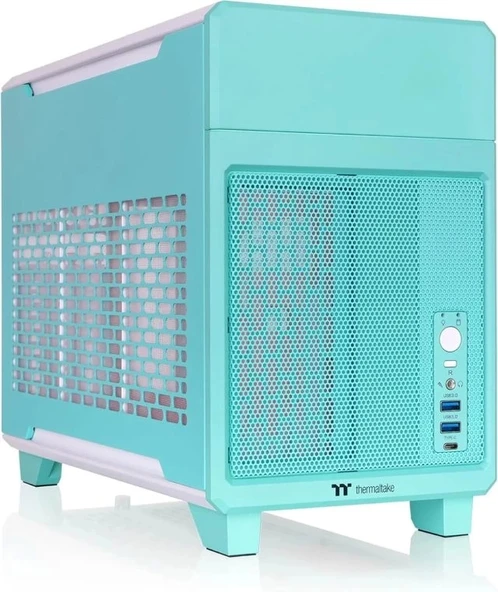 Thermaltake Core V21 SPCC Mikro ATX Mini ITX Cube Oyun Bilgisayarı Kasası TR100 Green