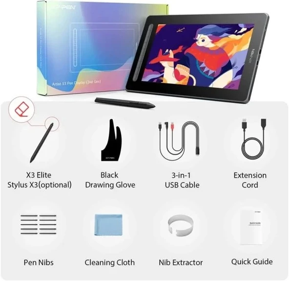 XPPen Ekranlı Çizim Tableti - 7