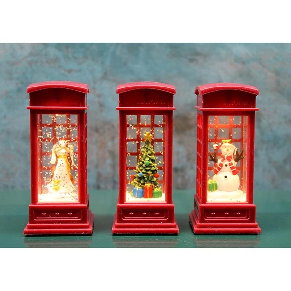 KENPAZAR Telefon Kulübeli Işıklı Kar Küresi ürün görseli