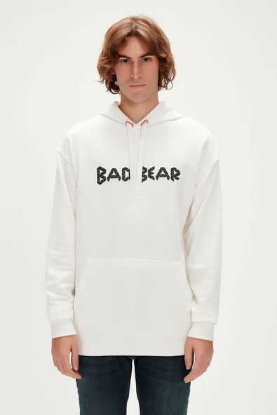 3d Bad Hoodie Off-white Beyaz Kapüşonlu Erkek Sweatshirt