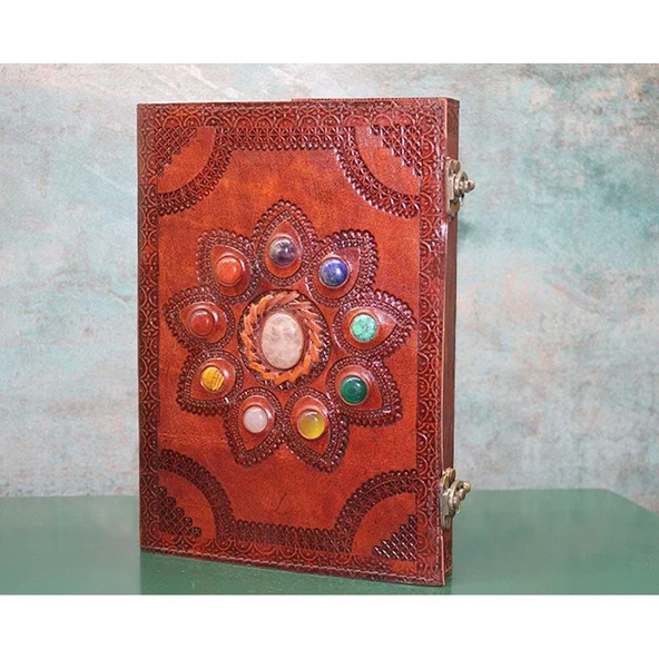 KENPAZAR Taşlı Deri Defter