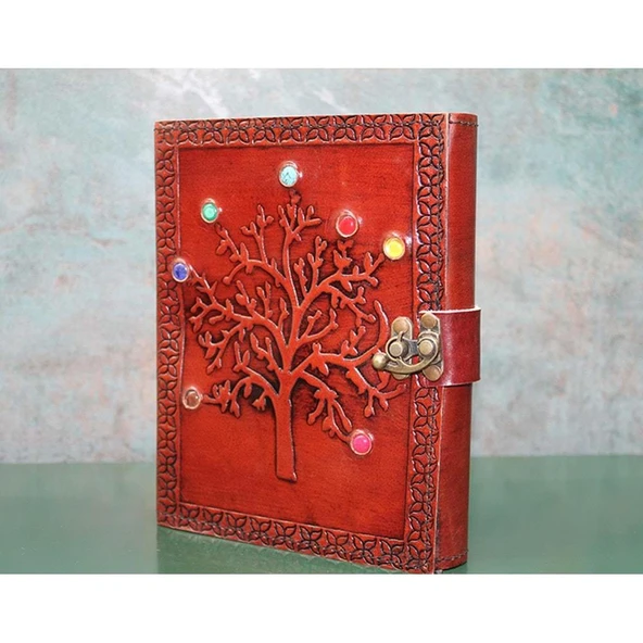 KENPAZAR Taşlı Deri Defter