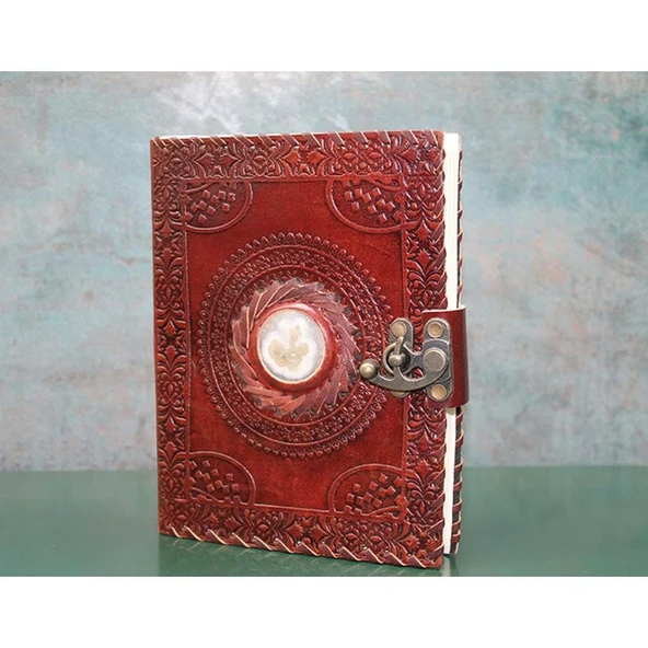 KENPAZAR Taşlı Deri Defter