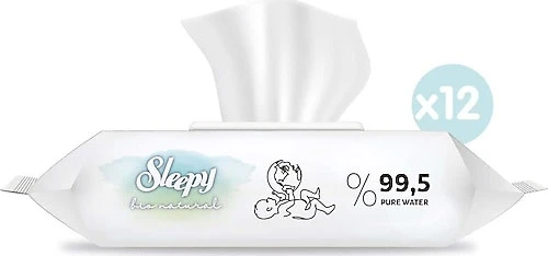 Sleepy Bio Natural Islak Havlu 40lı