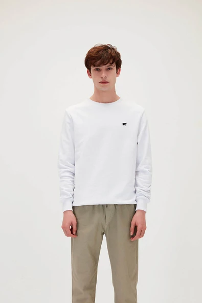 Erkek Sweatshirt Beyaz 20.02.12.012 Presage Crewneck