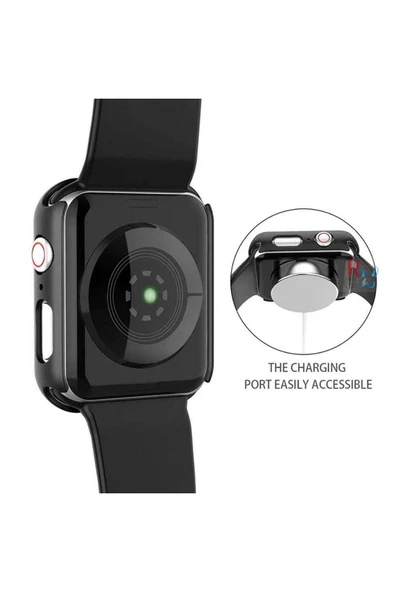 Apple Watch Seri 7 8 9 45mm İle Uyumlu Kasa ve Ekran Koruyucu 360 Koruma Kapak - 2