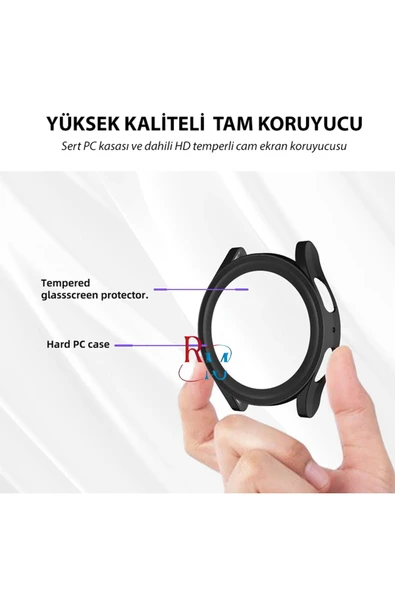 Samsung Galaxy Watch 5 Pro 45 mm  ile Uyumlu Kasa ve Ekran Koruyucu 360 Koruma Kapak - 7