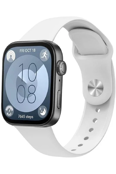 Huawei Watch Fit 4 Pro / Fit 4 / Fit 3 Ile Uyumlu Soft Spor Klasik Terletmeyen Silikon Kayış Kordon