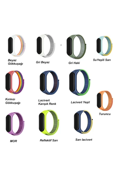 Mi Band 7 Mi Band 6 Mi Band 5 Kumaş Hasır Kordon ( Tam Uyumlu ) - 2