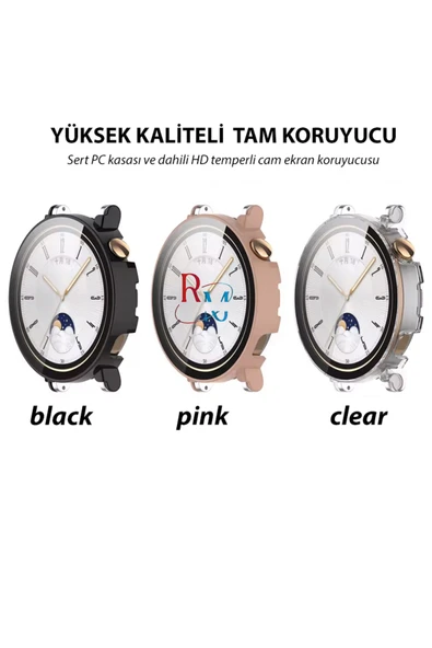 Huawei Watch GT4 41 mm  ile Uyumlu Kasa ve Ekran Koruyucu 360 Koruma Kapak Uyumlu - 3